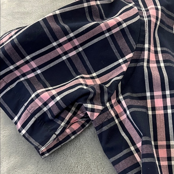 Club Room Men's Blue and Pink Checkered Shirt - Picture 4 of 6